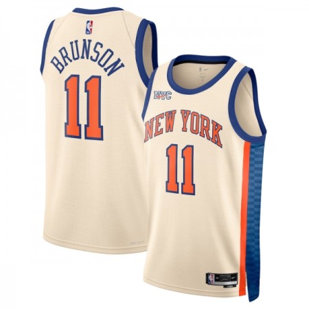 Canotte Uomo New York Knicks Jalen Brunson Nike 2025-26 City Edition Bianco Swingman